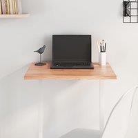 Table Top Light Brown 60x40x2 cm Treated Solid Wood Oak