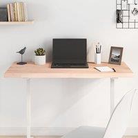 Berkfield Home Table Top 100x40x(2-4) cm Untreated Solid Wood Oak in Brown