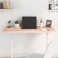 Berkfield Home Table Top 100x60x2 cm Untreated Solid Wood Oak in Brown | Size: 100 x 60 x 2 cm