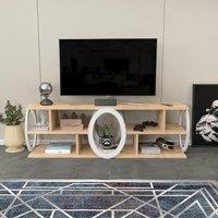 Decorotika Fale TV Stand TV Unit for TVs up to 60 inch in Light Oak