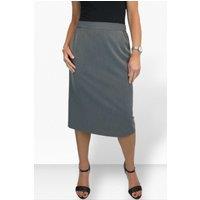 Paulo Due Women's Tailored Midi Pencil Skirt in Grey | Size: 20