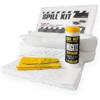Pegdev 20L Oil & Fuel Spill Kit for Hydraulic & Engine Oil Workplace Clean-Up in White