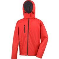 Result Men's Core Lite Hooded Softshell Jacket in Red | Size: 3XL