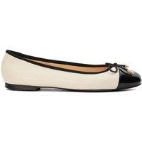 Dune London Women's 'Highest' Leather Ballet Pumps in Cream | Size: 3