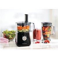 Daewoo All-in-1 2L Food Processor Electric Food Chopper with Blender Pitcher in Black