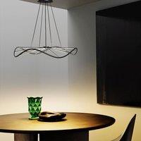 CGC Lighting Paraplu 1 Wave 60cm Matt Black LED Ceiling Pendant Light Chandelier