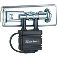 Master Lock Bolt Hasp With Integrated Lock 110Mm in Black