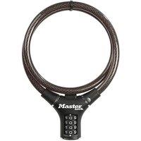 Master Lock Black Steel Rigid Combination Cable 0.9M X 12Mm