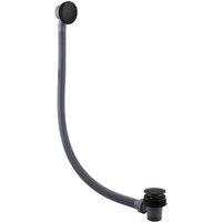 Nes Home Matt Black Flexible Bath & Sprung Waste with Overflow