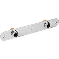 Nes Home Chrome Modern Bathroom Easy Fit Fixing Kit For Bar Shower Valve in Silver