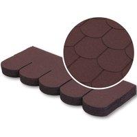 Novecrafto Premium Bitumen Roof Felt Shingles Heavy Duty Asphalt Roof Shingles 80x31.5cm (25 Pcs) in Brown | Size: 80x31.5 cm