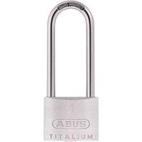 ABUS 64TI/50mm TITALIUM Padlock 80mm Long Shackle Keyed Alike KA6511 in White