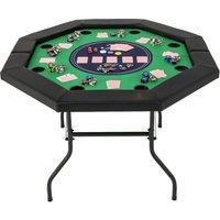 Gymax Folding Poker Table for 8 Players Card Board Game Leisure Table Green