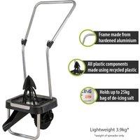 Pegdev 25kg Capacity Hand Push Oscillating Spreader in Black