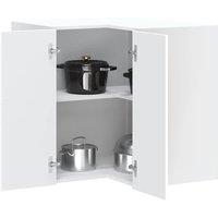 Berkfield Home Kitchen Wall Corner Cabinet Kalmar White Engineered Wood