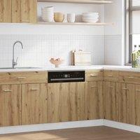 Berkfield Home Dishwasher Panel Artisian Oak 45x3x67 cm Engineered Wood in Brown | Size: 45 x 3 x 67 cm