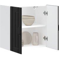 Berkfield Home Kitchen Wall Cabinet Lucca Black Engineered Wood