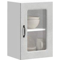 Berkfield Home Kitchen Wall Cabinet with Glass Door Kalmar Concrete Grey Engineered Wood