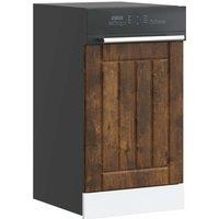 Berkfield Home Dishwasher Panel Lucca Smoked Oak Engineered Wood in Brown