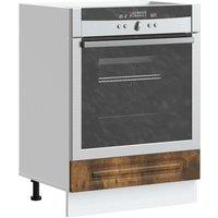 Berkfield Home Oven Cabinet Kalmar Smoked Oak Engineered Wood in Brown