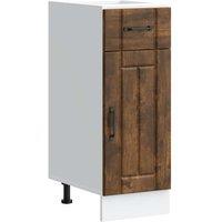 Berkfield Home Kitchen Base Cabinet Lucca Smoked Oak Engineered Wood in Brown