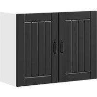 Kitchen Wall Cabinet Lucca Black Engineered Wood