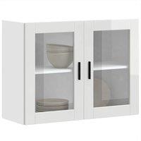 Berkfield Home Kitchen Wall Cabinet with Glass Door Porto High Gloss White