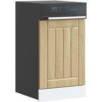 Berkfield Home Dishwasher Panel Lucca Sonoma Oak Engineered Wood in Brown