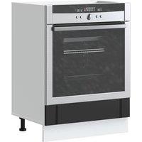 Berkfield Home Oven Cabinet Lucca Black Engineered Wood