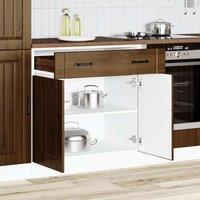 Kitchen Base Cabinet Lucca Brown Oak Engineered Wood