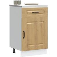 Berkfield Home Kitchen Base Cabinet Kalmar Artisan Oak Engineered Wood in Brown