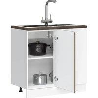 Berkfield Home Kitchen Base Cabinet Kalmar Brown Oak Engineered Wood