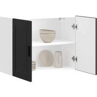 Berkfield Home Kitchen Wall Cabinet Porto Black Engineered Wood
