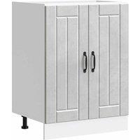 Sink Base Cabinet Lucca Concrete Grey Engineered Wood
