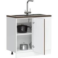 Sink Base Cabinet Brown Oak Engineered Wood
