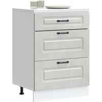 Berkfield Home Kitchen Base Cabinet Kalmar Concrete Grey Engineered Wood