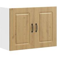 Berkfield Home Kitchen Wall Cabinet Kalmar Artisan Oak Engineered Wood in Brown