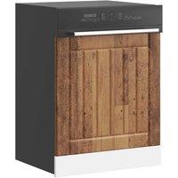 Berkfield Home Dishwasher Panel Lucca Old Wood Engineered Wood in Brown