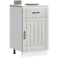 Berkfield Home Kitchen Base Cabinet Lucca Concrete Grey Engineered Wood