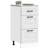 Berkfield Home Kitchen Base Cabinet Kalmar White Engineered Wood