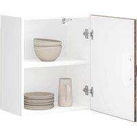 Berkfield Home Kitchen Wall Cabinet Lucca Smoked Oak Engineered Wood in Brown