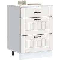 Berkfield Home Kitchen Base Cabinet Lucca White Engineered Wood