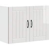 Kitchen Wall Cabinet Lucca High Gloss White Engineered Wood
