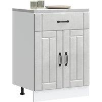 Berkfield Home Kitchen Base Cabinet Lucca Concrete Grey Engineered Wood