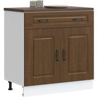Kitchen Base Cabinet Kalmar Brown Oak Engineered Wood