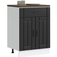 Kitchen Base Cabinet Lucca Black Engineered Wood