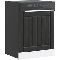 Berkfield Home Dishwasher Panel Lucca Black Engineered Wood