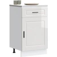 Berkfield Home Kitchen Base Cabinet Porto High Gloss White Engineered Wood