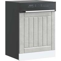 Dishwasher Panel Lucca Concrete Grey Engineered Wood