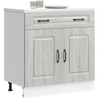 Berkfield Home Kitchen Base Cabinet Kalmar Grey Sonoma Engineered Wood